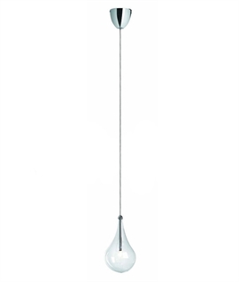 Opal Glass Teardrop Hanging Cluster Pendant
