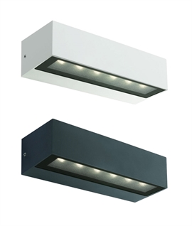 Architectural LED Wall Lights – 222mm Dual Up/Down Beams, IP65 Rated, Anthracite or White Finishes