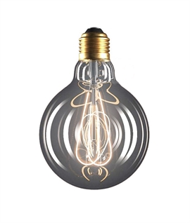 E27 95mm 5w LED Grey Globe Lamp Twin Loop Filament