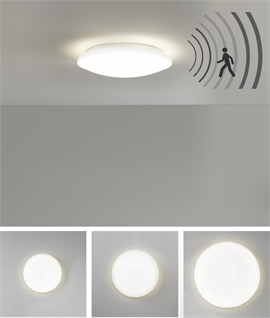 Flush Round IP44 Opal Diffuser LED Ceiling or Wall Light - 3 Sizes