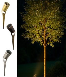 Exterior Adjustable Spike Light in 3 Finishes - IP64 Rated