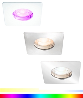 Shallow Square Colour Changing & CCT Fire Rated Downlight - IP65