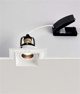 Square Trimless Plaster-In Downlight - Adjustable