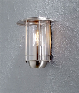 Flush Mounted Satinless Steel Exterior Wall Light