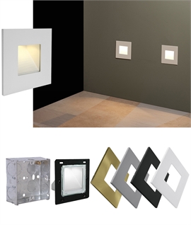 Recessed Mains Low Level LED Wash Light - Fits Standard UK Boxes