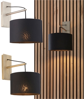 Wall Light In Modernist Cable Stay Design - Matt Brass or Nickel