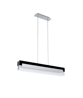 Monochrome Long Island Pendant Light - 75cm, Adjustable Height