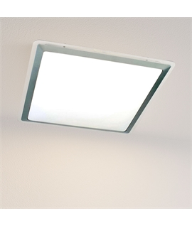 Large Low Profile Square Energy-Saving Acrylic & Steel Ceiling Light