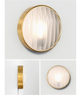 Very Robust Marine Grade Coastal Bulkhead Wall Light - Brass Finish, 316 Stainless Steel