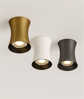 Hourglass-Shaped Cylindrical Body Surface-Mounted Ceiling Downlight - GU10 Lamps