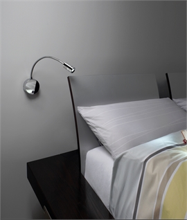 Switched LED Bedside Reading Light - Adjustable Arm