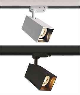 Square GU10 Track Spotlight - Reduced Glare, Compatible with Global and Eutrack
