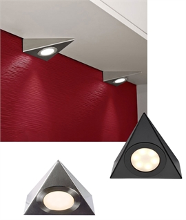 Mains Under Cabinet LED Wedge Light - CCT switch for warm or neutral white