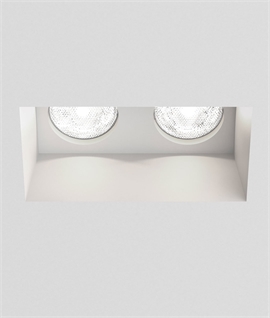 Twin Lamp Trimless Plaster-in Downlight