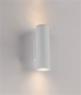 Sleek Up and Down Plaster Wall Light - Uses GU10 LED Bulbs