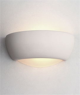 Affordable Unglazed Ceramic Wall Light for Uplighting 