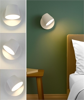 Unswitched Adjustable LED Wall Light - Ideal for bedside use in white