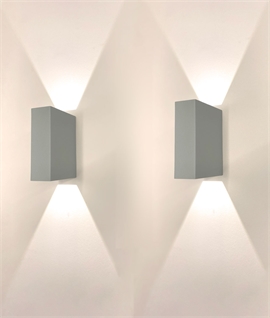 Contemporary Up/Down LED Wall Light for Modern Interiors and Exteriors