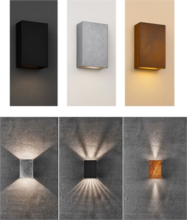 Outdoor Wall Light with Gobo Filters – Black, Galvanised or Corten Steel