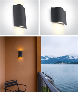 Stylish Exterior Low Glare Wall Wash Light in Black or White 