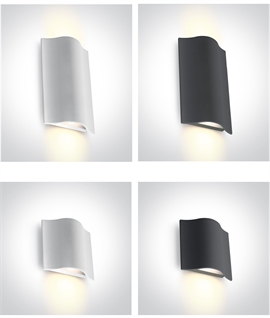 Stylish Exterior Low Glare Wall Wash Light in Black or White 