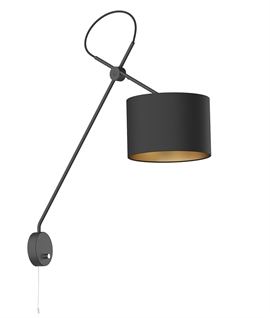 Wall Mounted Light Pendant - Long Reach & Adjustable Wall Light with Shade Wall Mounted Light Pendant - Long Reach & Adjustable Wall Light with Shade