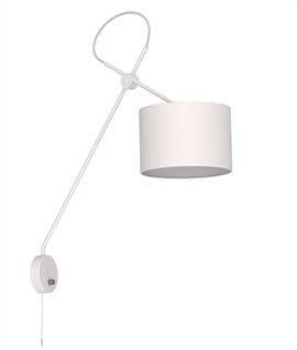 Wall Mounted Light Pendant - Long Reach & Adjustable Wall Light with Shade