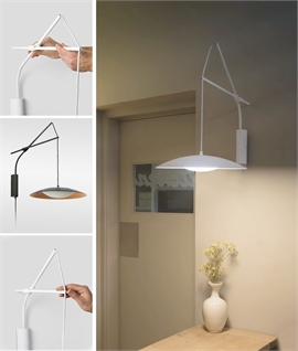 Adjustable Hanging LED Wall Light with Slim Shade