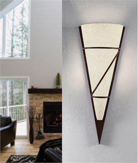 Conical Wall Sconce - Chalked Opal Glass in Dark Frame