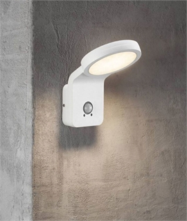 Designer Angled LED Exterior Wall Light - Movement Sensor
