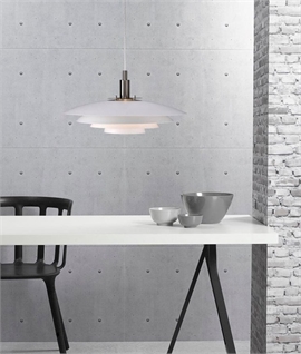 Matt White Metal Scandinavian Pendant