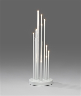 Modern LED Spiral Candlestick - White Finish