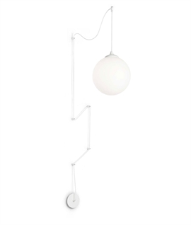 Versatile Multifunctional Off-Set White Globe Pendant