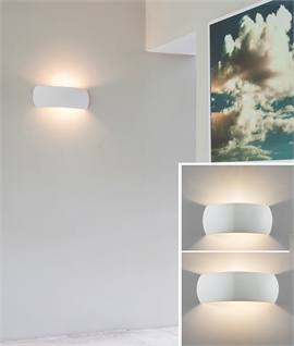 Wrap-Around Ceramic Wall Light for Up & Down Wall Washing