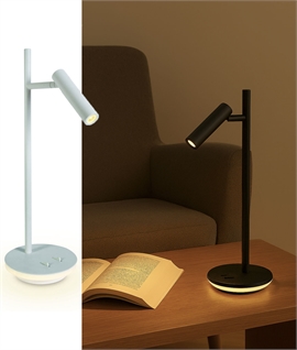 LED Reading Table Lamp - Illuminated on Base 