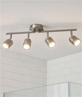 Adjustable 4 Light Spotlight Bar - Safe Bathrooms IP44