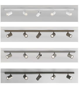 Modern 5 Light Adjustable Spot Bar - 4 Finishes