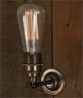 Minimalist Vintage Wall Light - Bare Bulb