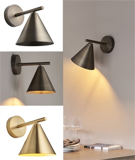 Highly Adjustable Cone Shade Wall Light
