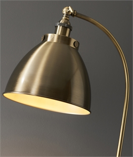 Industrial Switched Adjustable Floor Light with Dome Shade