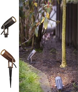 Slim Design Adjustable Mains LED Spike Light in 3 Finishes