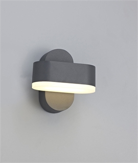 Loris Anthracite Adjustable LED Wall Light - IP54 Rated 