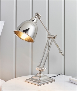 Adjustable Desk Task Light - Polished Nickel 