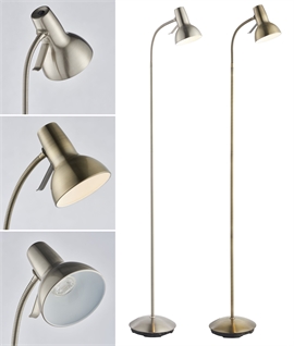 Modern Switched Task Floor Light with Fully Adjustable Lamphead