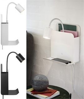 Adjustable Spot Light Wall Light - Shelf and USB