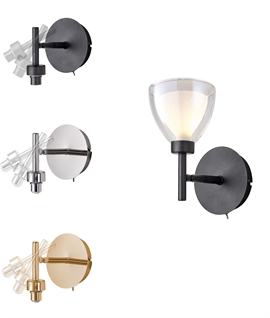 Adjustable Single Arm Wall Light for Optional Glass Shade