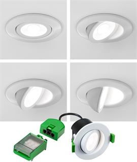 Fire-rated LED Recessed Scoop Downlight - Ideal for wallwashing & Lighting Artwork