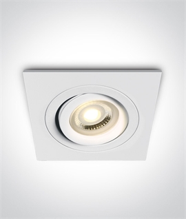 Square Recessed Adjustable Mains Spotlight - 3 Finishes