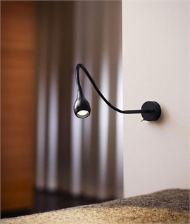 Slim Highly Adjustable LED Wall Light - Lead and Plug