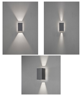 Up Down Exterior Wall Light with Adjustable Barn Doors